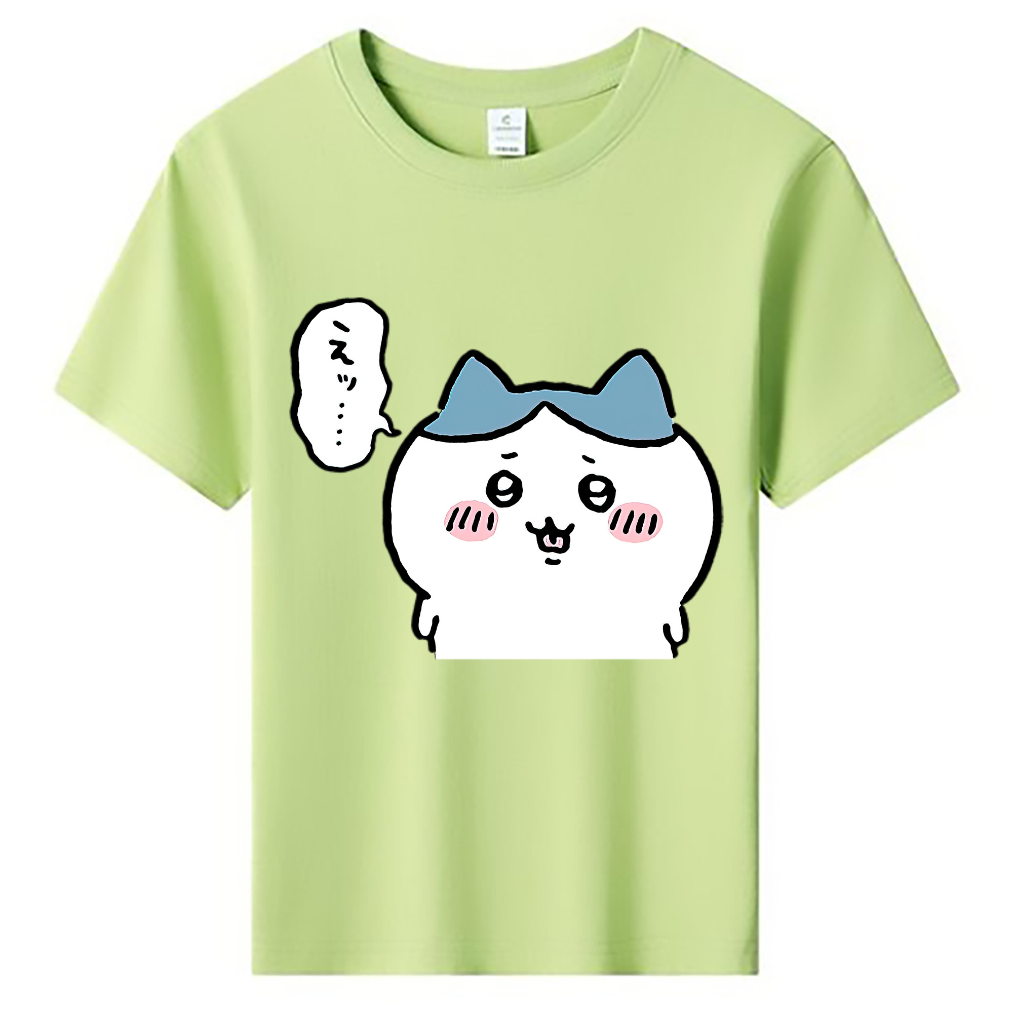 （画像用） ちいかわ ハチワレ Chii-kawa hachiware 綿100％キッズTシャツ（フロントプリント）